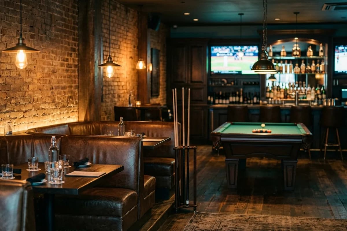 Reserved West End sports and whisky bar set up for a bucks group in Adelaide